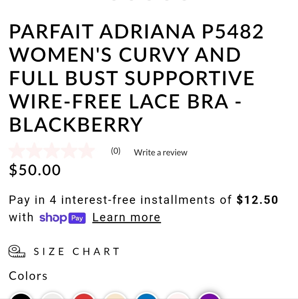 Parfait Adriana Lace Bralette in Purple UK 30G USA 30I - Picture 7 of 8